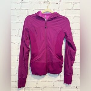 Lululemon In Flux Jacket Reversible Regal Plum Swift Reversible Luon Hood size 6